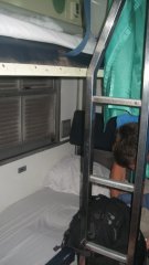 Bett im Schlafwagen