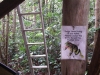 Hinweisschild im Platypus Bushcamp